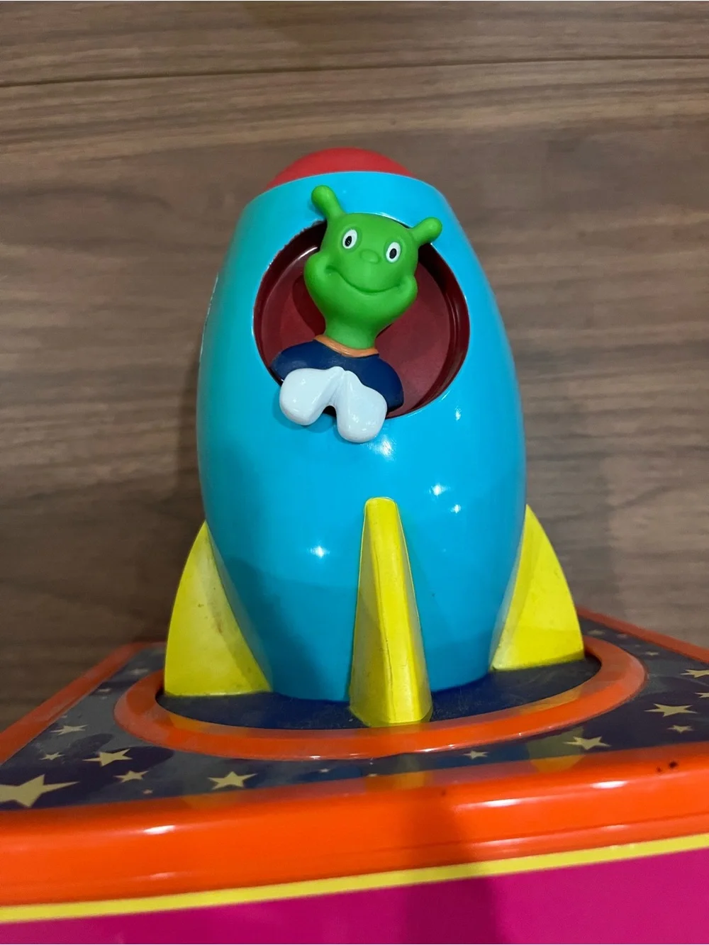 Bright Alien Pop-Up Plush Toy - Green, Blue & Orange